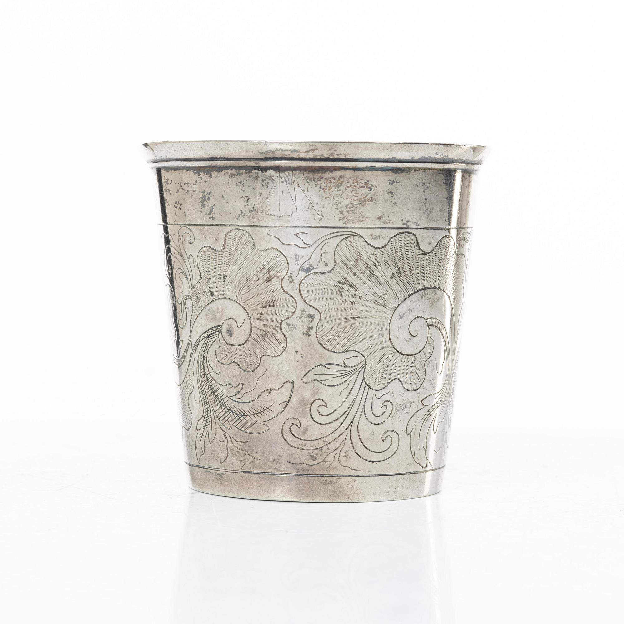 A silver beaker, Northern Europe, 18th century.