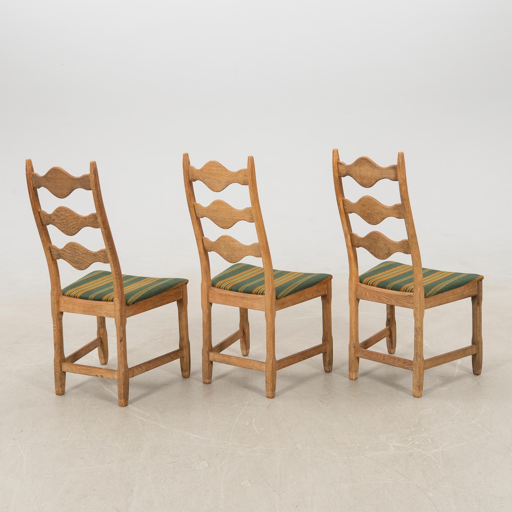 Henning Kjærnulf, chairs, 6 pcs, "Razorblade", Denmark, 1960s.