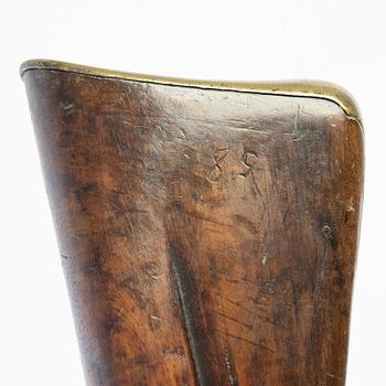 Flintlock rifle, British/Swedish, 18th century.