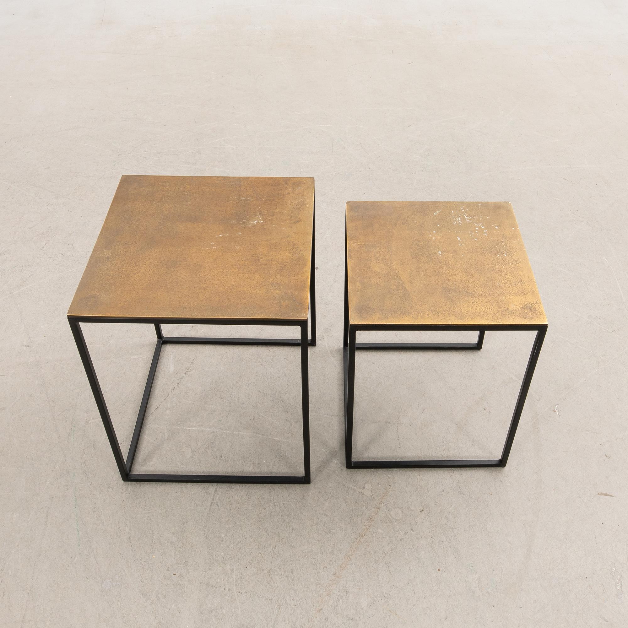 Set of two side tables, Polspotten modern production.