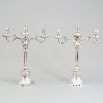 A pair of silverplated candelabra, "Väsby" of the IKEA 18th century series, late 20th century.