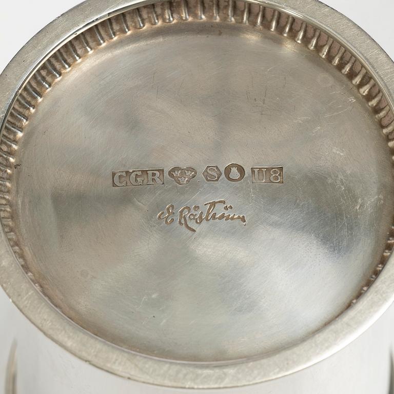 Eric Råström, bägare, silver, firma CG Råström, Stockholm 1946.