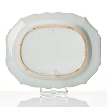 A set of two blue and white serving dishes and eigth dessert dishes, Qing dynasty, Qianlong (1736-95).