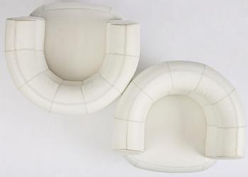 Eileen Gray, fåtöljer, ett par, "Bibendum", ClassiCon, Tyskland, efter 1990.