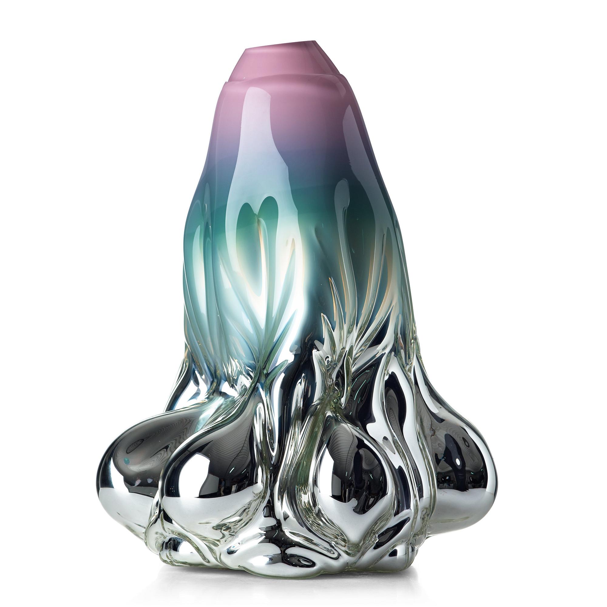 Hanna Hansdotter, "Dripping print", skulptur, glas, The Glass Factory, Boda Glasbruk, 2018.
