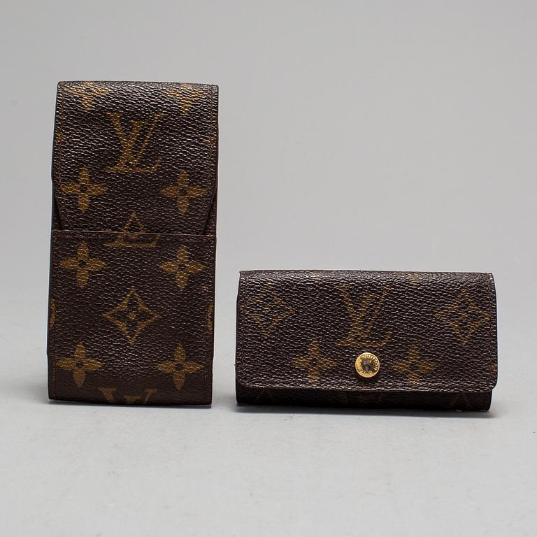 LOUIS VUITTON, a keyholder and a case.