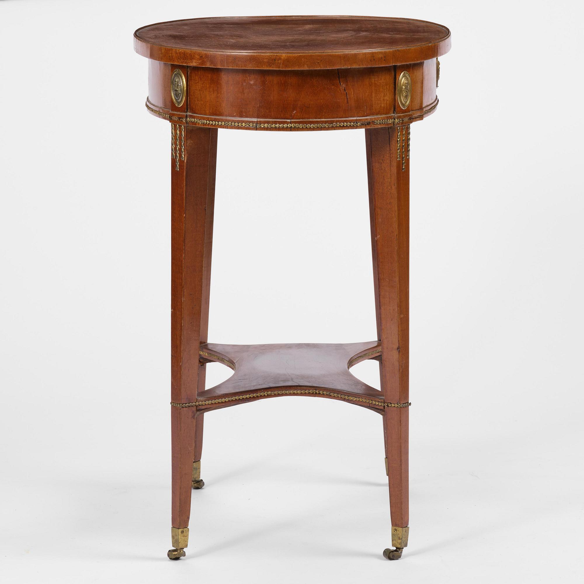 A late Gustavian mahogany table attributed to J. M. Beurling (master 1777-1803).