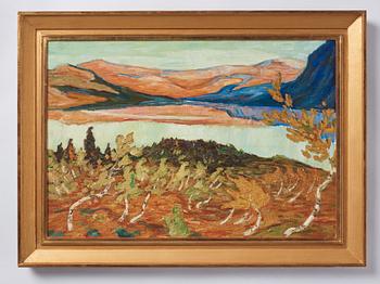 Helmer Osslund, Autumn Landscape in the Wind.