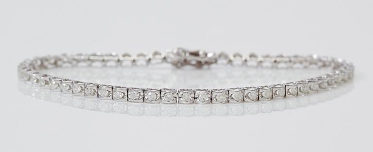 ARMBAND, diamanter totalt ca 1,05 ct.