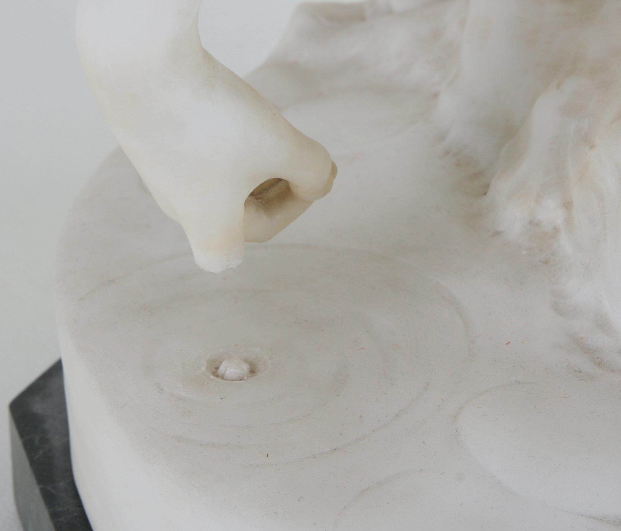 SKULPTUR, alabaster, sign.