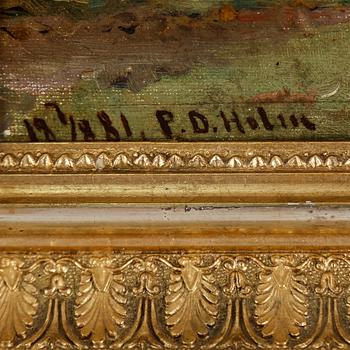 PER DANIEL HOLM, olja på duk, signerad och daterad, 1881.