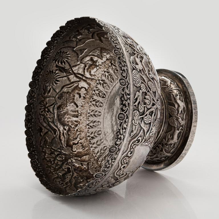 A silver bowl, Cambodia.