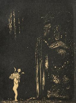 John Bauer, "En sådan eländig liten bleknos, sa Trollet".