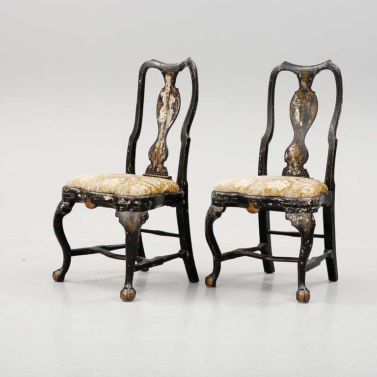 STOLAR, ett par, barock, 1700-tal.