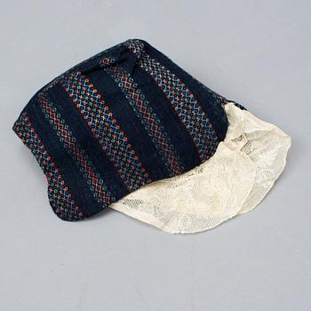 FOLKDRÄKT, 15 delar, Ovanåker, Hälsingland, 1800-1900-tal.