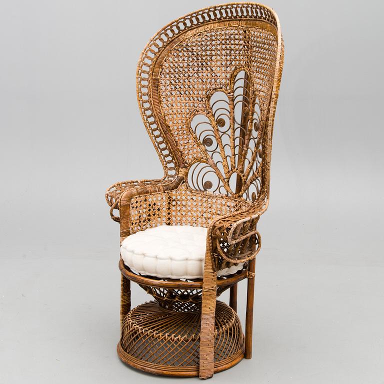 A 1970s rattan 'Peacock chair'.