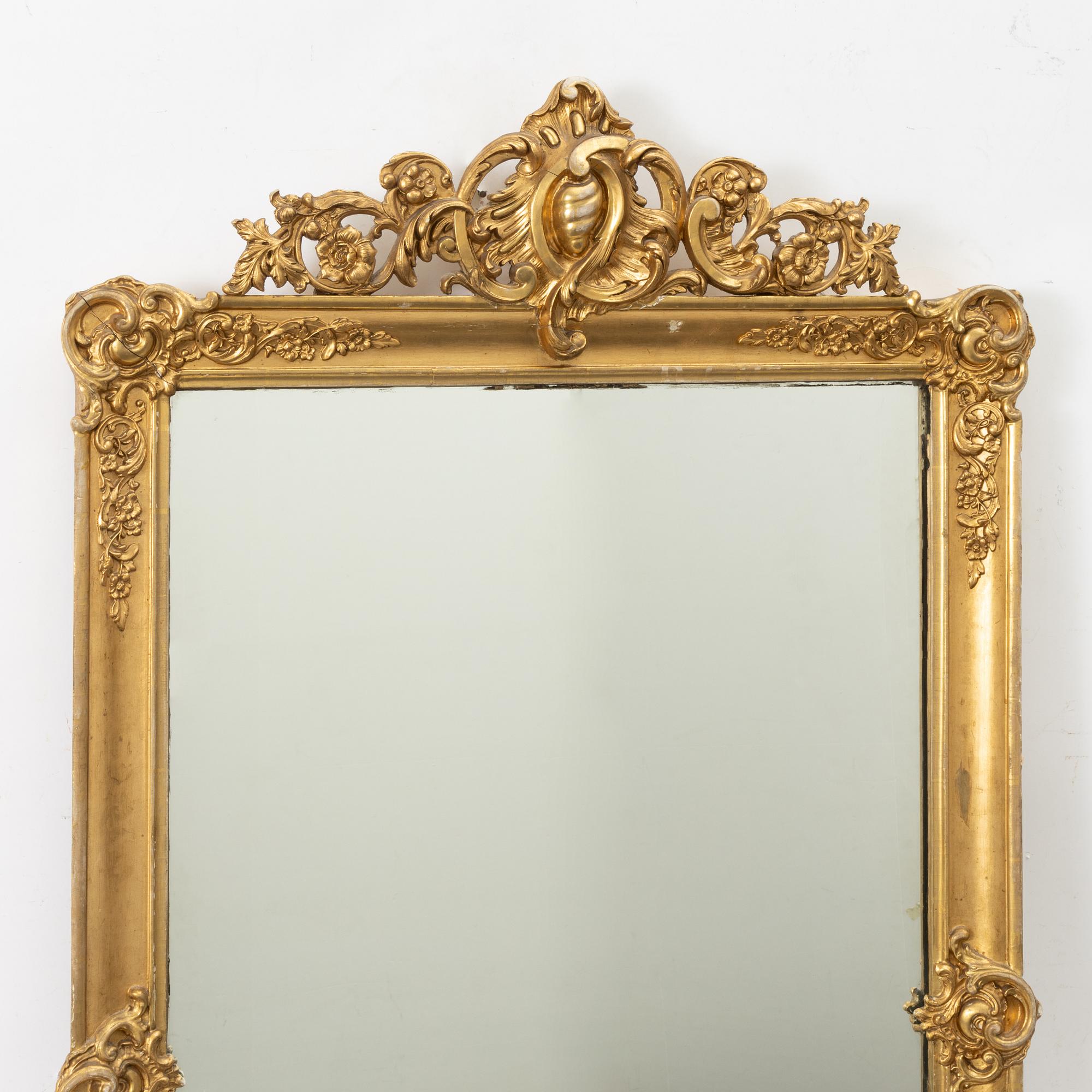 Spegel, nyrokoko, 1800-talets slut.