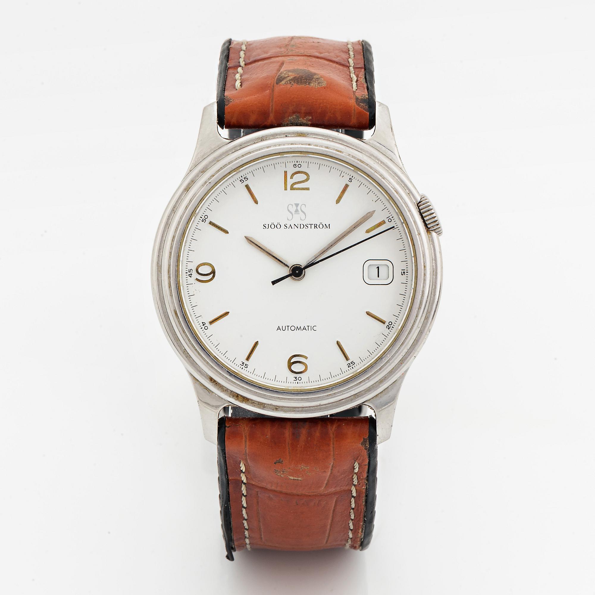 Sjöö Sandström, Automatic, wristwatch, 37 mm.