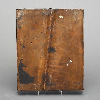 IKON, med förgylld silverizza av Yevrav Borovshikov, Sankt Petersburg 1775.