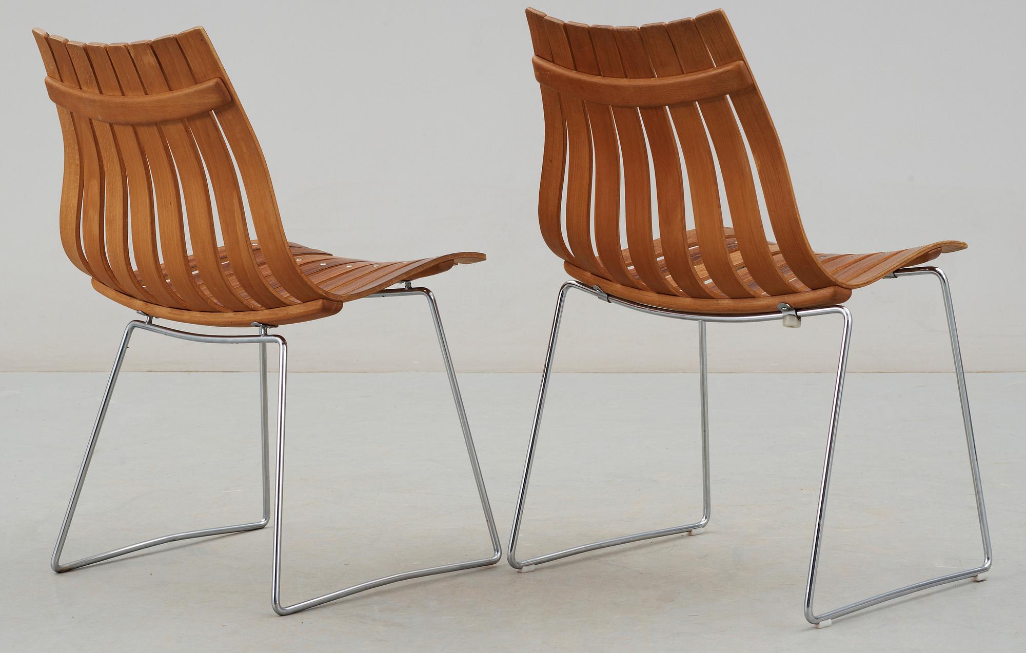 STOLAR, ett par, "Scandia", Hans Bratterud, Hove Möbler, Norge, formgivna 1957.