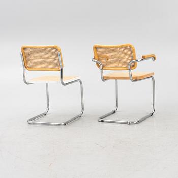 Two chairs and three armchairs, possibly Italy, 20th/21st century.