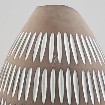 Ingrid Atterberg, floor vase, "Negro", Upsala Ekeby, 1953-1958.