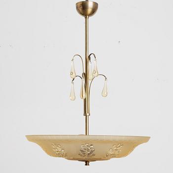 A Swedish Modern ceiling lamp, 1940s.