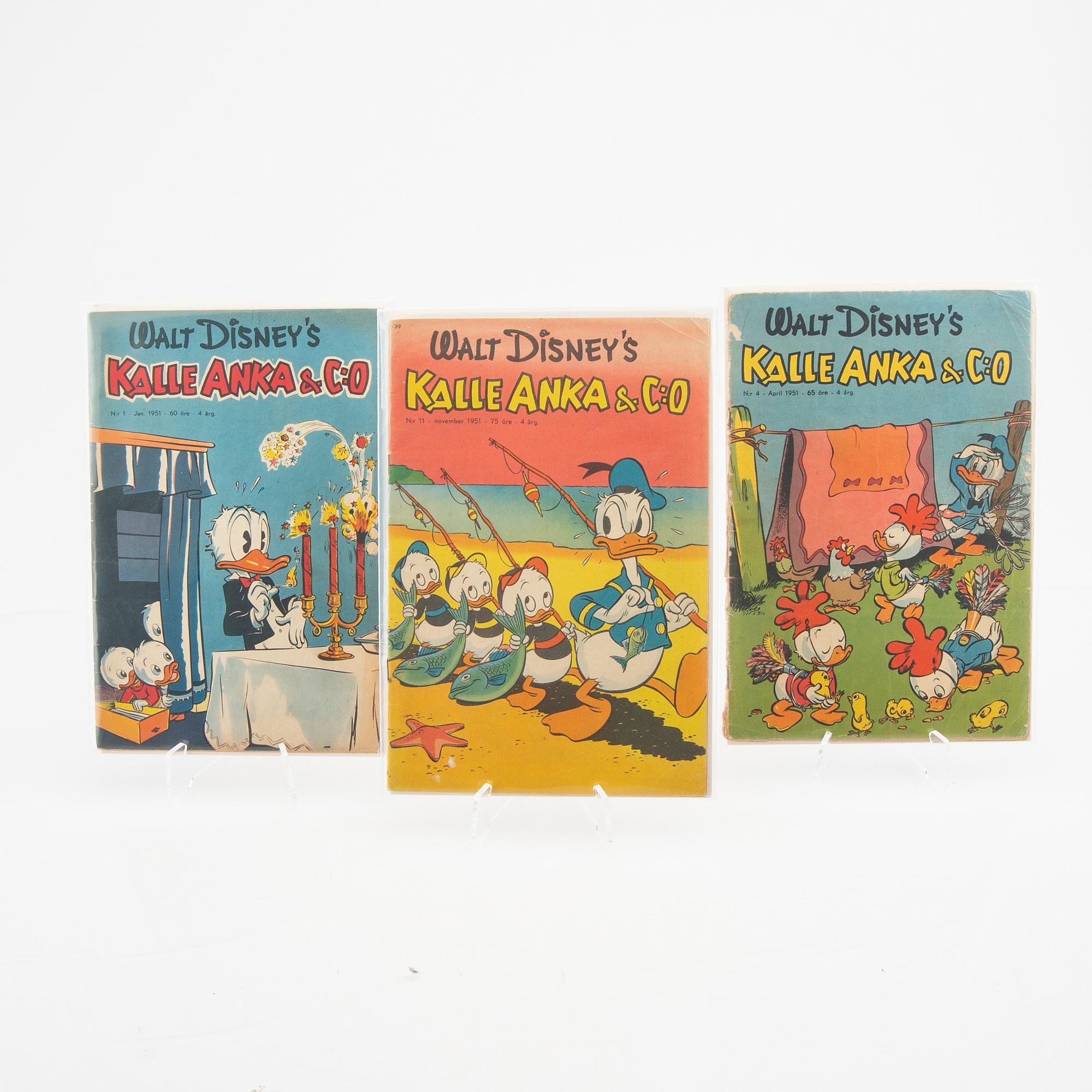 Five Swedish Kalle Anka (Donald Duck) from 1951.