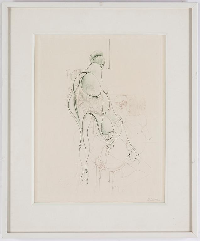 HANS BELLMER, 10 etchings in two colours, 1966-68, signed in pencil.