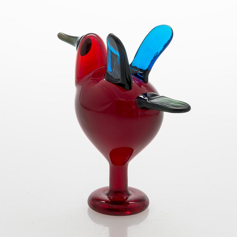 Oiva Toikka, Anniversary glass bird, Nuutajärvi 215 years, signed O. Toikka Nuutajärvi 1793-2008, numbered 1103/1215.