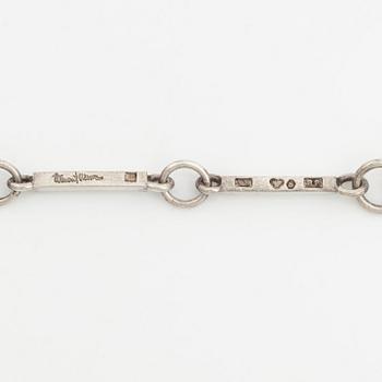 Wiwen Nilsson, a sterling silver necklace with a rock crystal pendant, Lund 1943.
