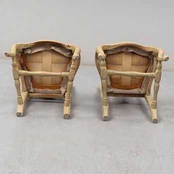 STOLAR, 2 st snarlika, svensk rokoko, 1700-talets andra hälft.