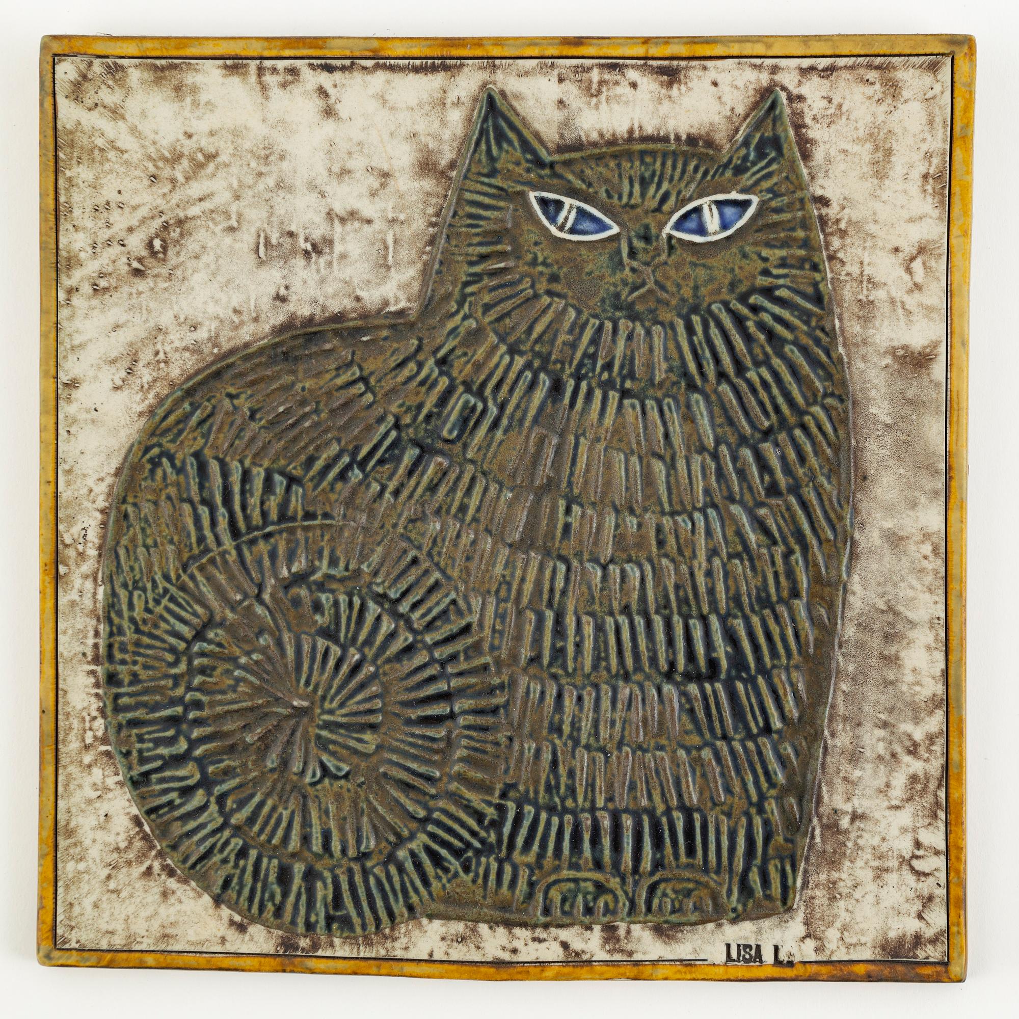 Lisa Larson, a group of three wall reliefs, Gustavsberg.