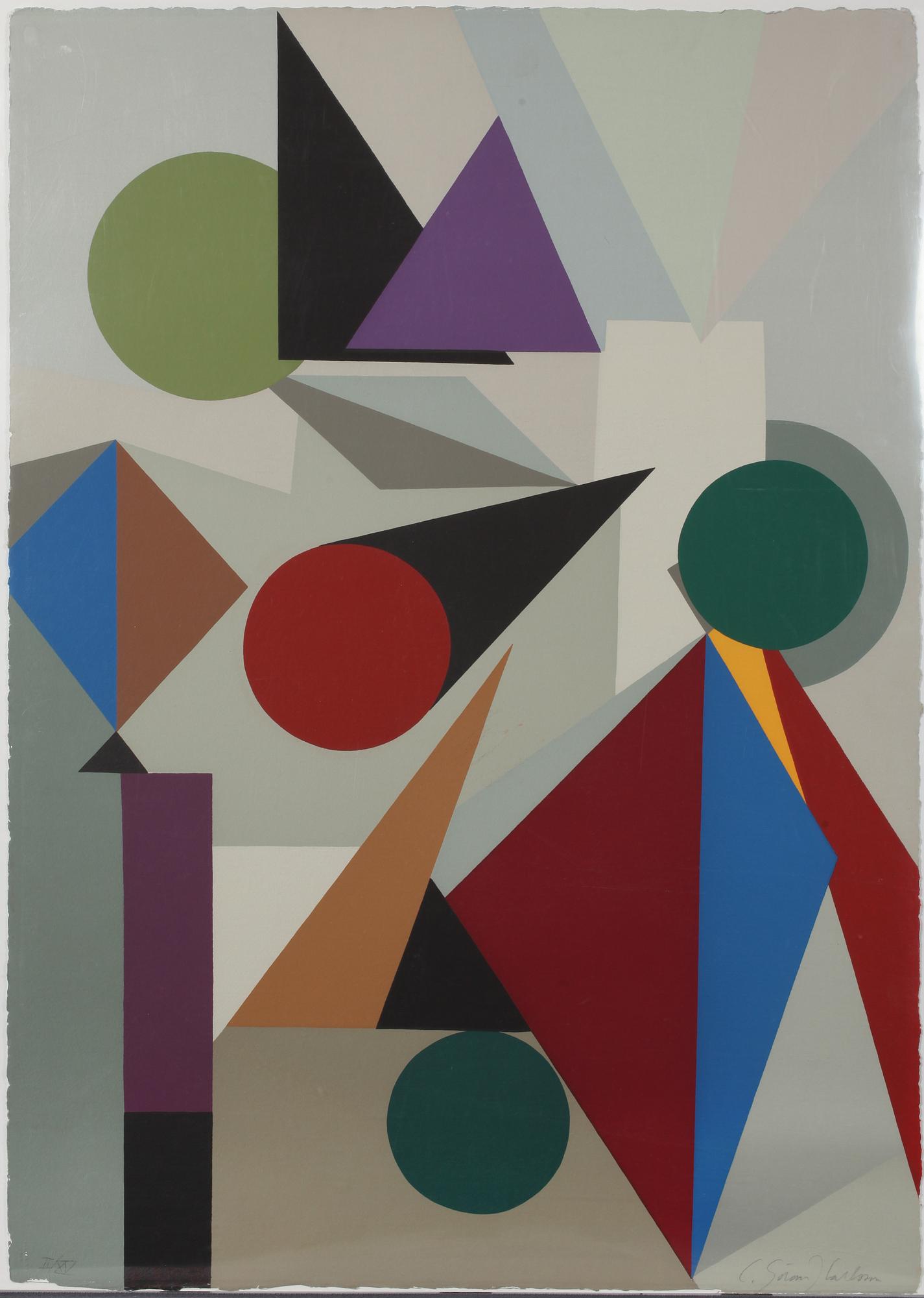 C GÖRAN KARLSSON, färgserigrafi, signerad och numrerad II/XV.