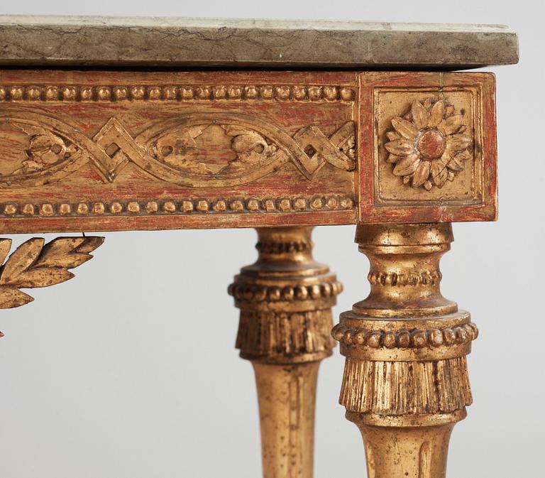 A Gustavian late 18th century console table.