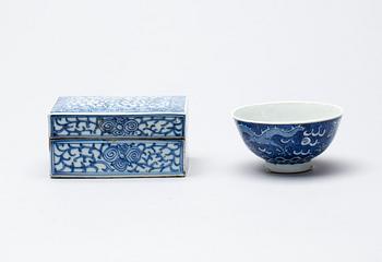 SKÅL och ASK MED LOCK, Kina 17/1800-tal.