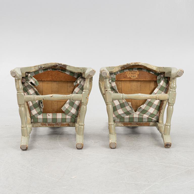 A pair of late Baroque/Rococo chairs, first half of teh 18th century.
