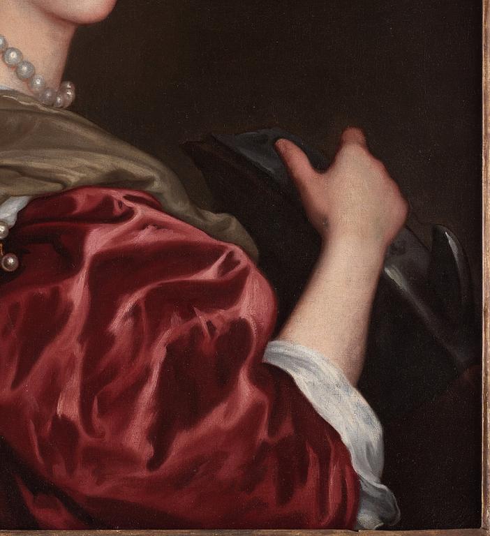 Antonis van Dyck, tillskriven, "Drottning Henrietta Maria av England” (1609-1669) som Sankta Katarina av Alexandria.