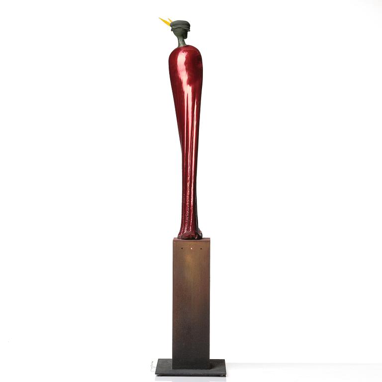 Kjell Engman, a unique glass sculpture 'Nobelman', Kosta Boda, Sweden.