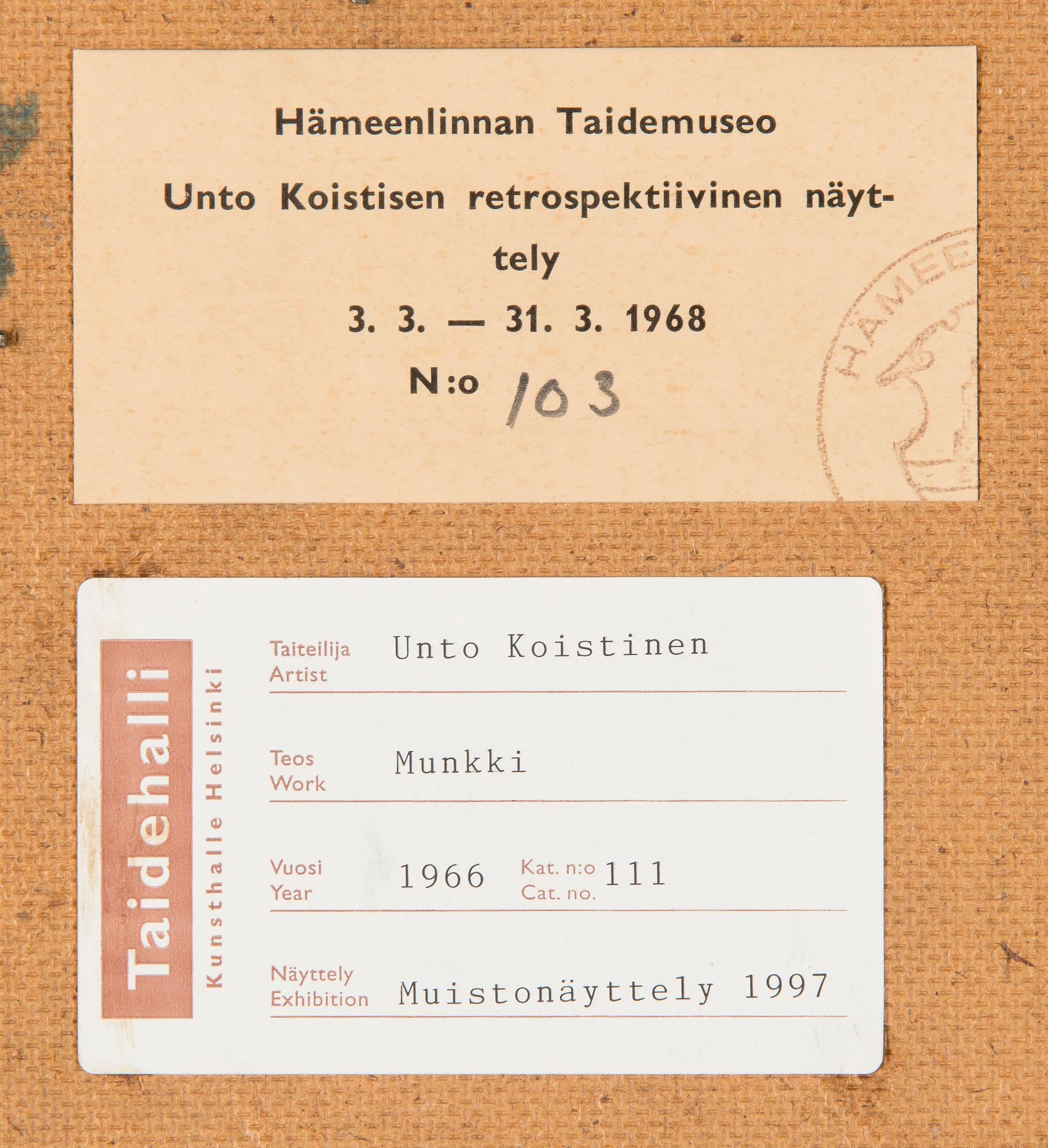 Unto Koistinen, 'Monk'.