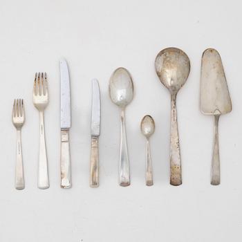 Jacob Ängman, a 'Rosenholm' silver cutlery set, GAB, including Stockholm 1954 (95 pieces).