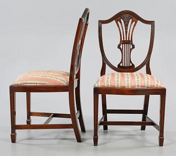 STOLAR, 10 st, engelsk stil, omkring 1900-talets mitt.