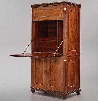 A late-Gustavian secretaire with an organ-mechanism, Stockholm, late 18th century.