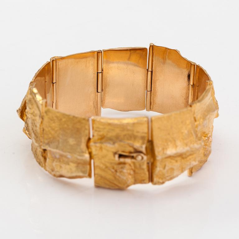 Björn Weckström, Armband "Den gyllene floden", 14K guld. Lapponia 1970.