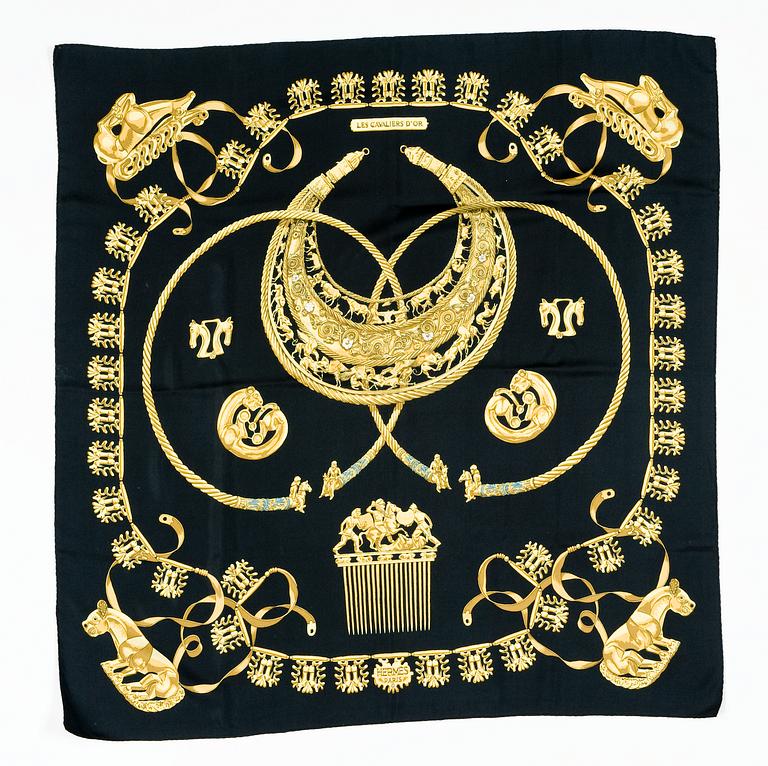 SCARF, Hermès, "Les Cavaliers d'or".
