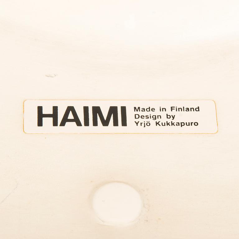 YRJÖ KUKKAPURO, a pair of 1970's '417' chairs for Haimi.