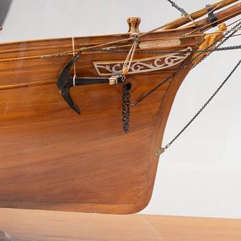 A model of the brig Marie Spophie of Falmouth, by Åke Pettersson, 1958.