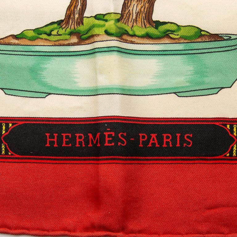 Hermès, scarf, "The Beautiful Days of Bonsai".