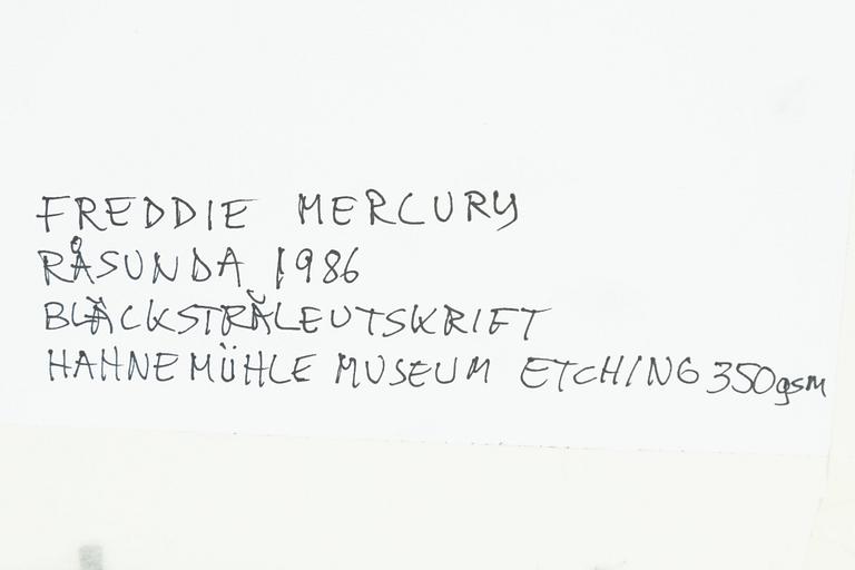 Peter Kjellerås, "Freddie Mercury, Råsunda", 1986.