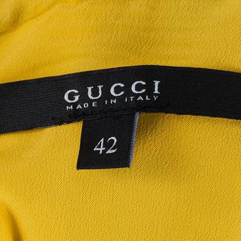 GUCCI, a black-and white printed cotton dress, italian size 42.